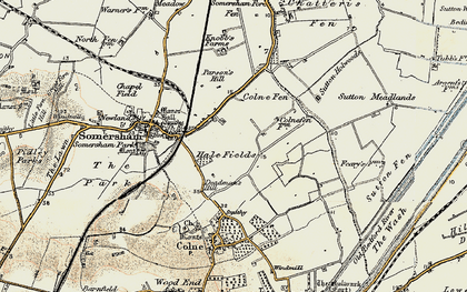 Old map of Colnefields in 1901