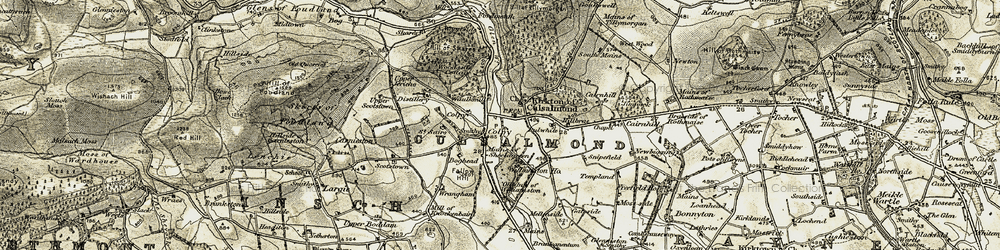 Old map of Woodside in 1908-1910