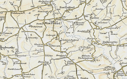 Old map of Colscott in 1900