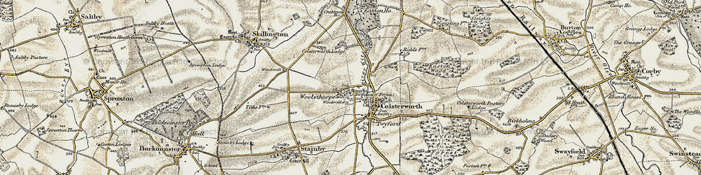 Old map of Colsterworth in 1901-1903