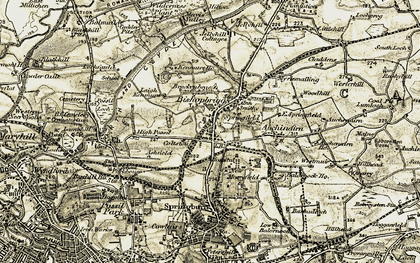 Old map of Colston in 1904-1905