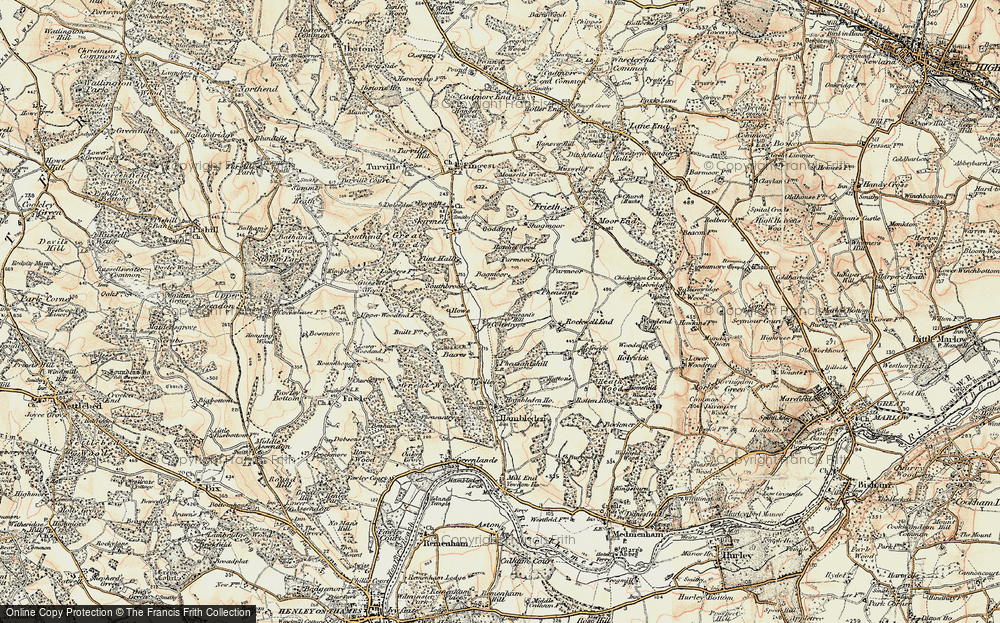 Old Map of Colstrope, 1897-1898 in 1897-1898