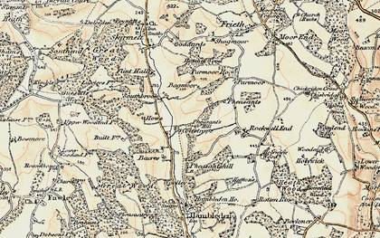 Old map of Colstrope in 1897-1898