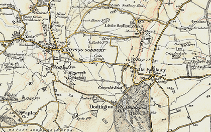 Old map of Colt's Green in 1898-1899