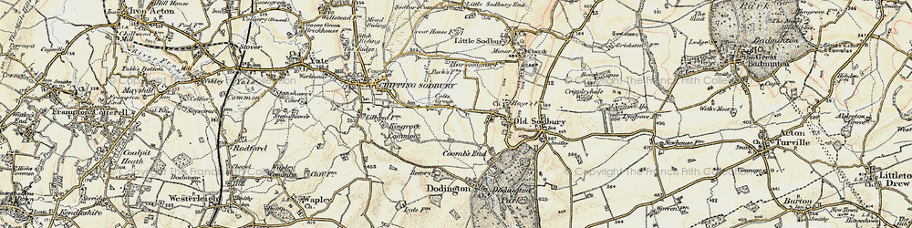 Old map of Colt's Green in 1898-1899