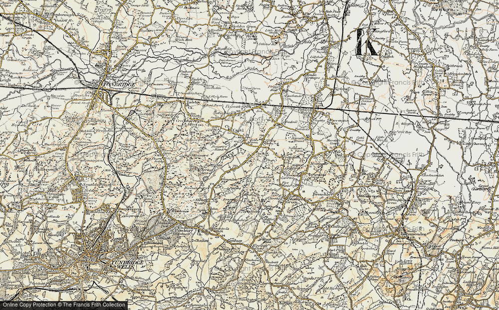 Old Map of Colt's Hill, 1897-1898 in 1897-1898