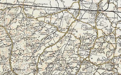 Old map of Colt's Hill in 1897-1898