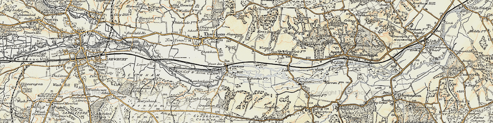 Old map of Colthrop in 1897-1900