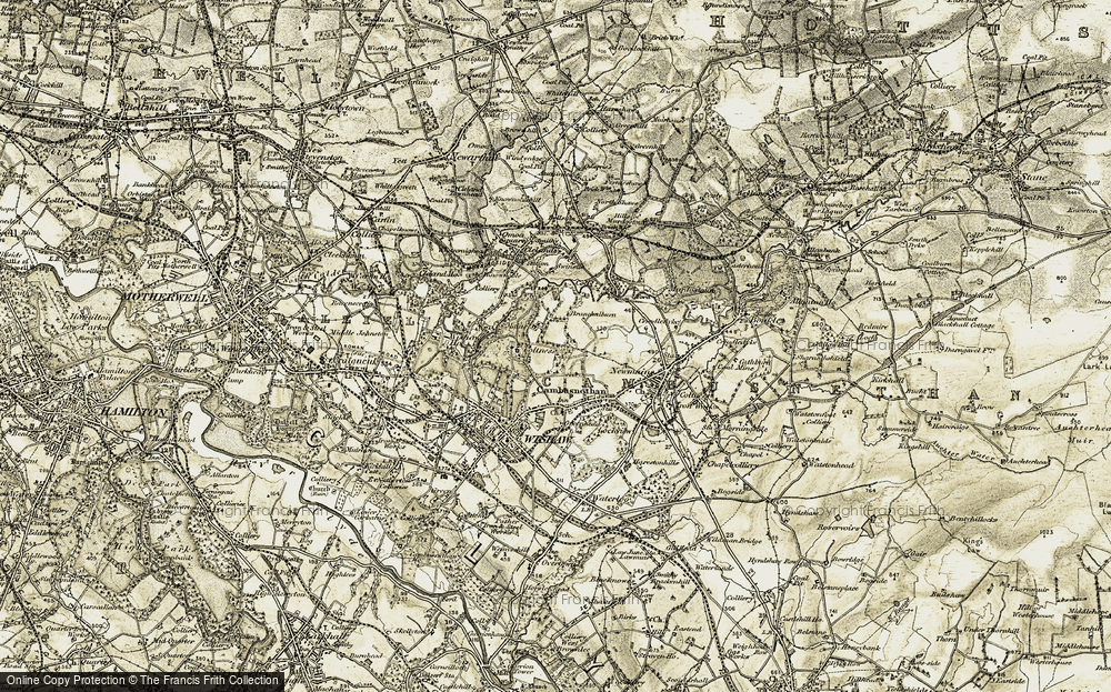 Old Map of Coltness, 1904-1905 in 1904-1905