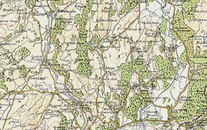 Old map of Burn Knott in 1903-1904