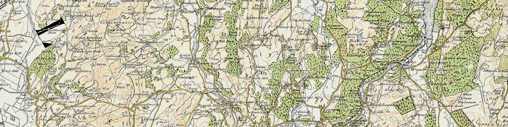 Old map of Burn Knott in 1903-1904