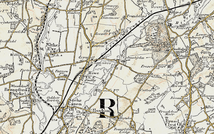 Old map of Columbjohn in 1898-1900
