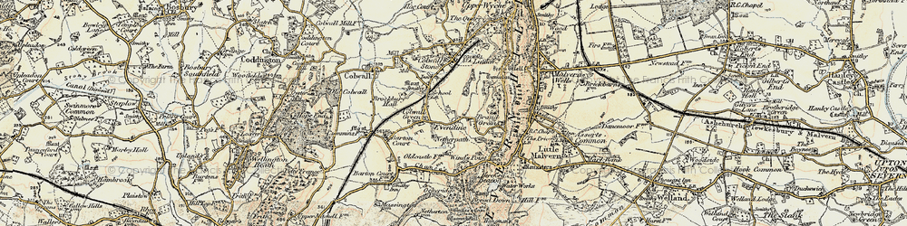 Old map of Colwall Green in 1899-1901