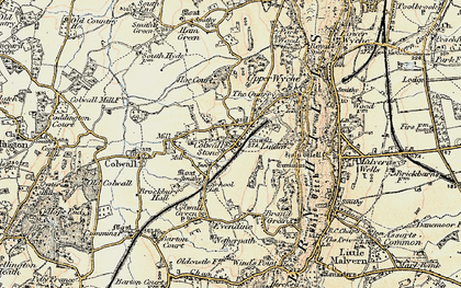 Old map of Colwall Stone in 1899-1901