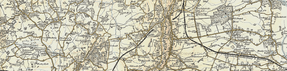 Old map of Colwall Stone in 1899-1901