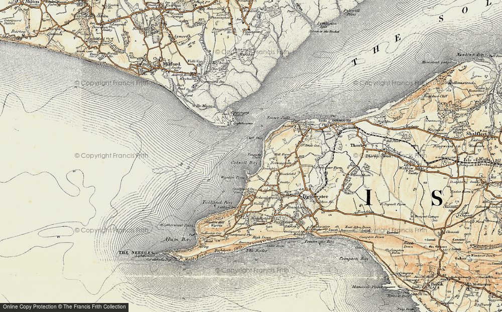 Old Map of Colwell Bay, 1899-1909 in 1899-1909