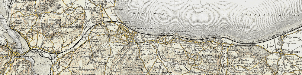 Old map of Colwyn Bay in 1902-1903