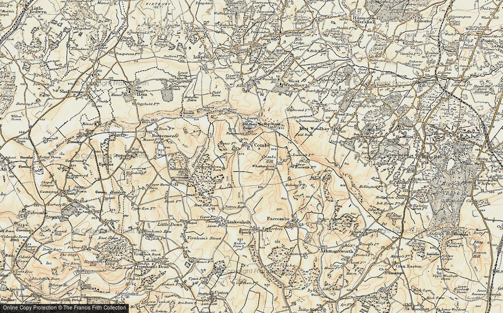 Old Map of Combe, 1897-1900 in 1897-1900