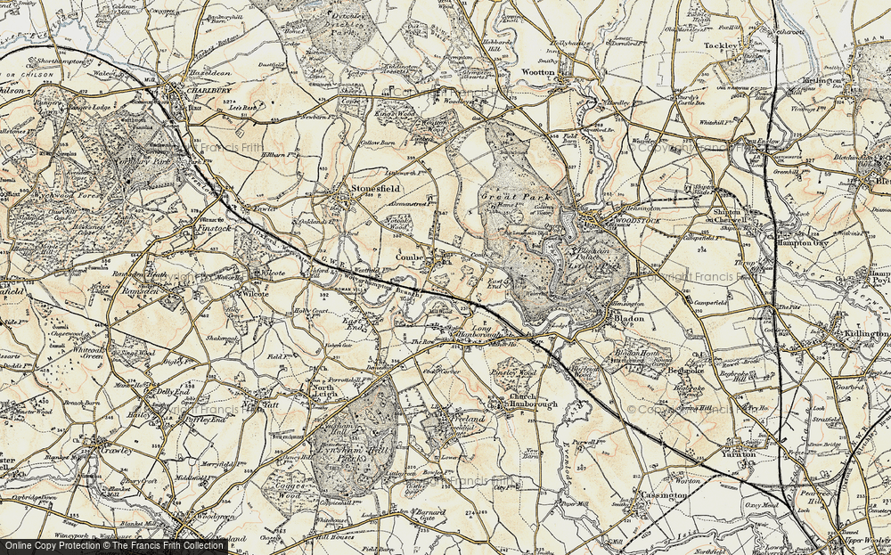 Old Map of Combe, 1898-1899 in 1898-1899