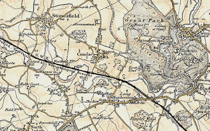 Old map of Combe in 1898-1899
