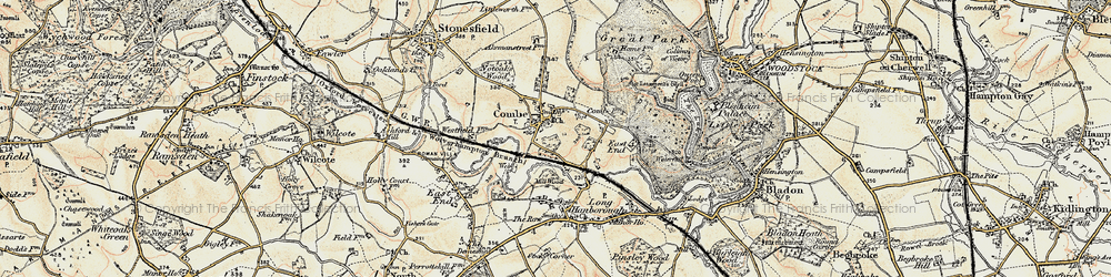 Old map of Combe in 1898-1899
