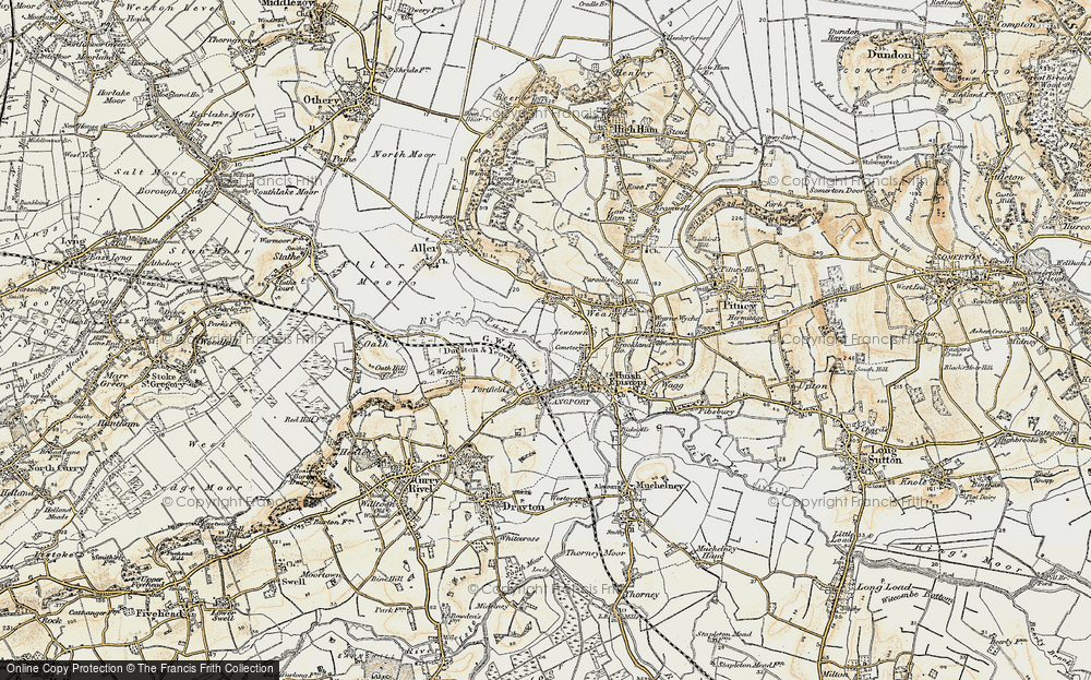 Old Map of Combe, 1898-1900 in 1898-1900