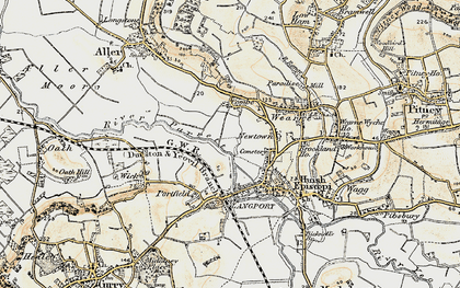 Old map of Combe in 1898-1900