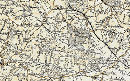Old map of Batt's Wood in 1898