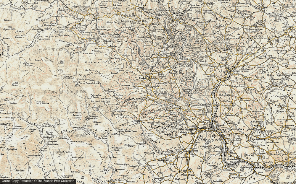 Old Map of Historic Map covering Brook Wood in 1899
