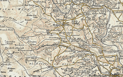 Old map of Brook Wood in 1899