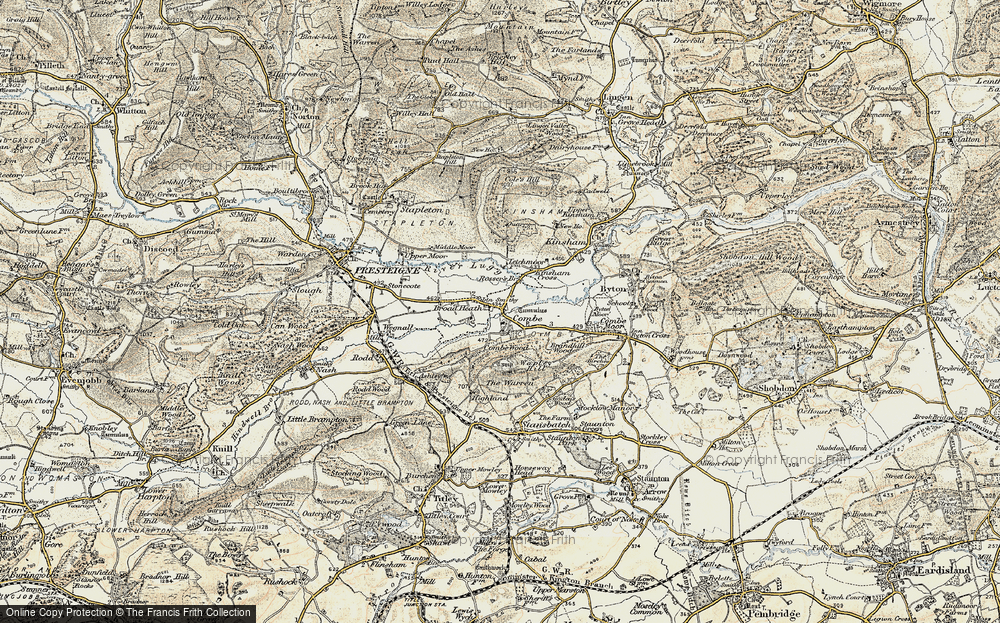 Old Map of Combe, 1900-1903 in 1900-1903