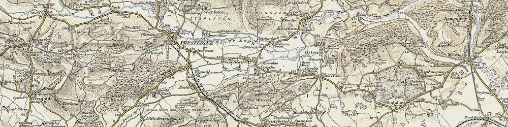 Old map of Combe in 1900-1903
