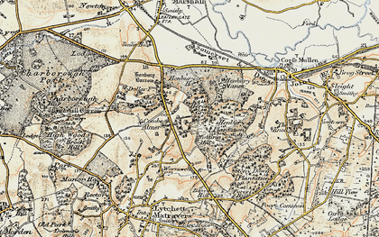 Old map of Windmill Barrow in 1897-1909