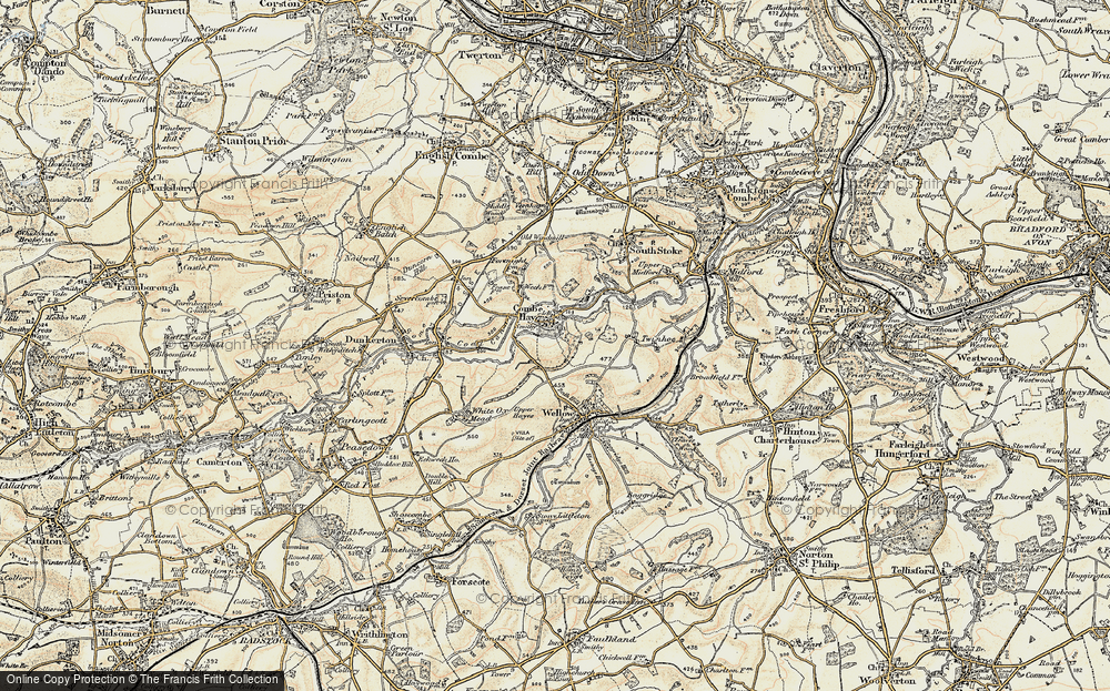 Old Map of Combe Hay, 1898-1899 in 1898-1899