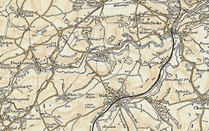 Old map of Combe Hay in 1898-1899