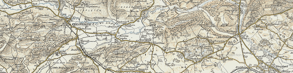 Old map of Combe Moor in 1900-1903