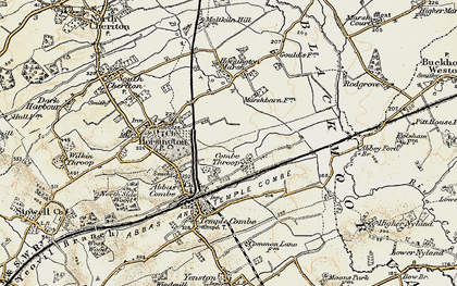 Old map of Combe Throop in 1897-1909