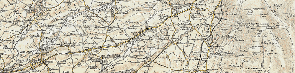 Old map of Burley Down in 1900