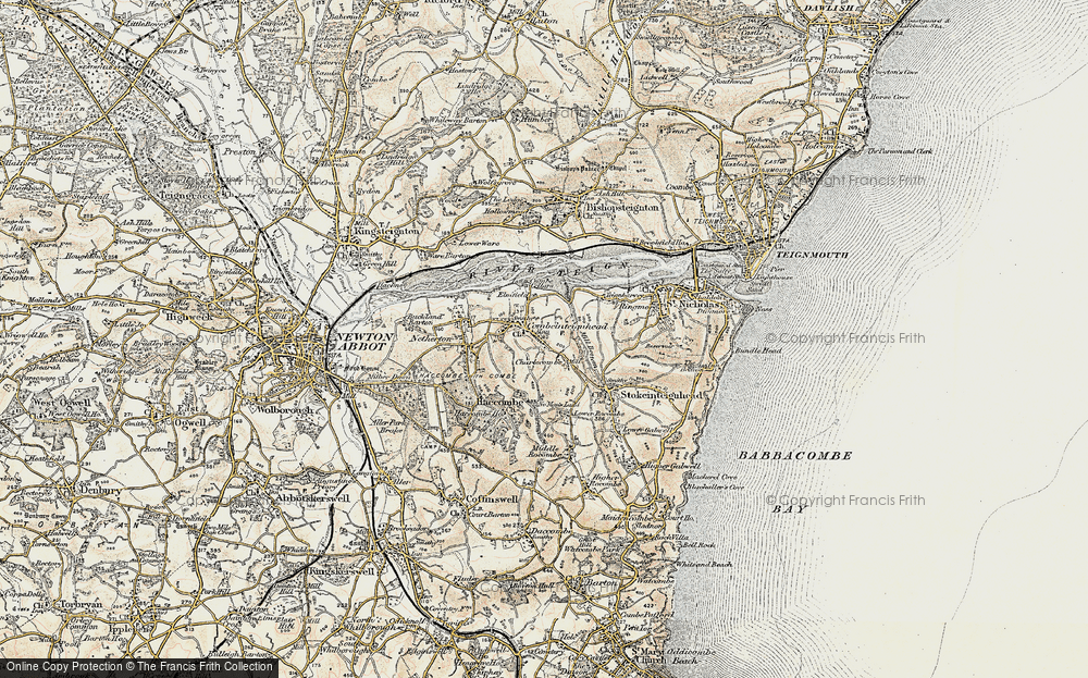 Old Map of Combeinteignhead, 1899 in 1899
