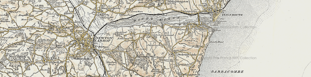 Old map of Combeinteignhead in 1899