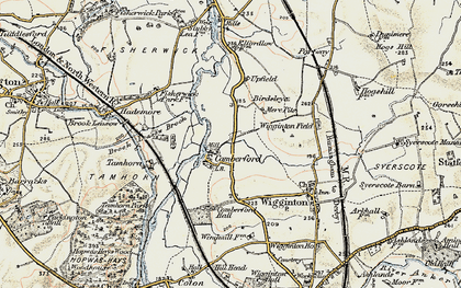 Old map of Comberford in 1902