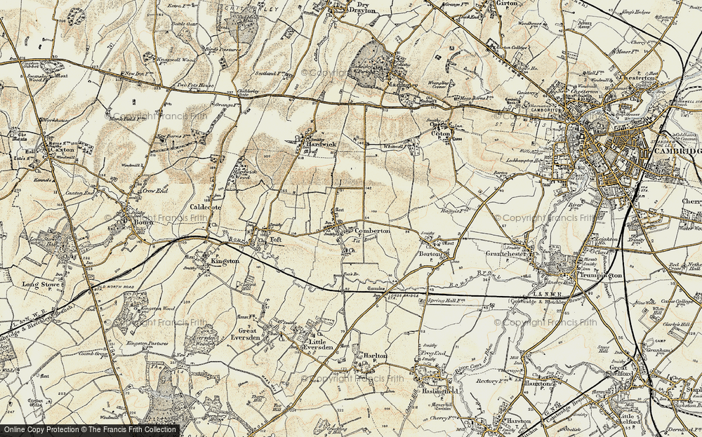 Old Map of Comberton, 1899-1901 in 1899-1901