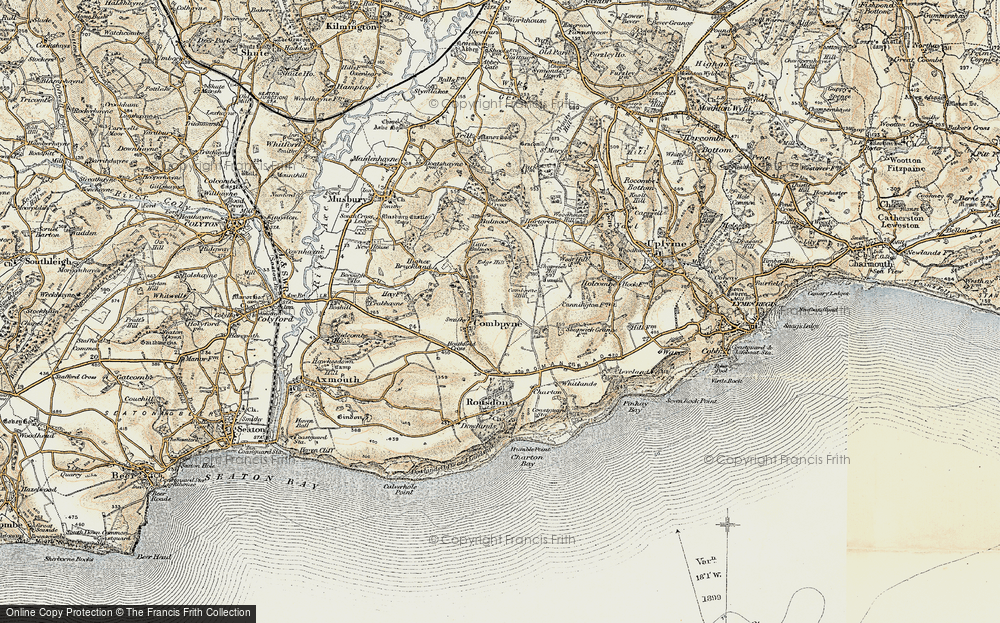 Old Map of Combpyne, 1899 in 1899