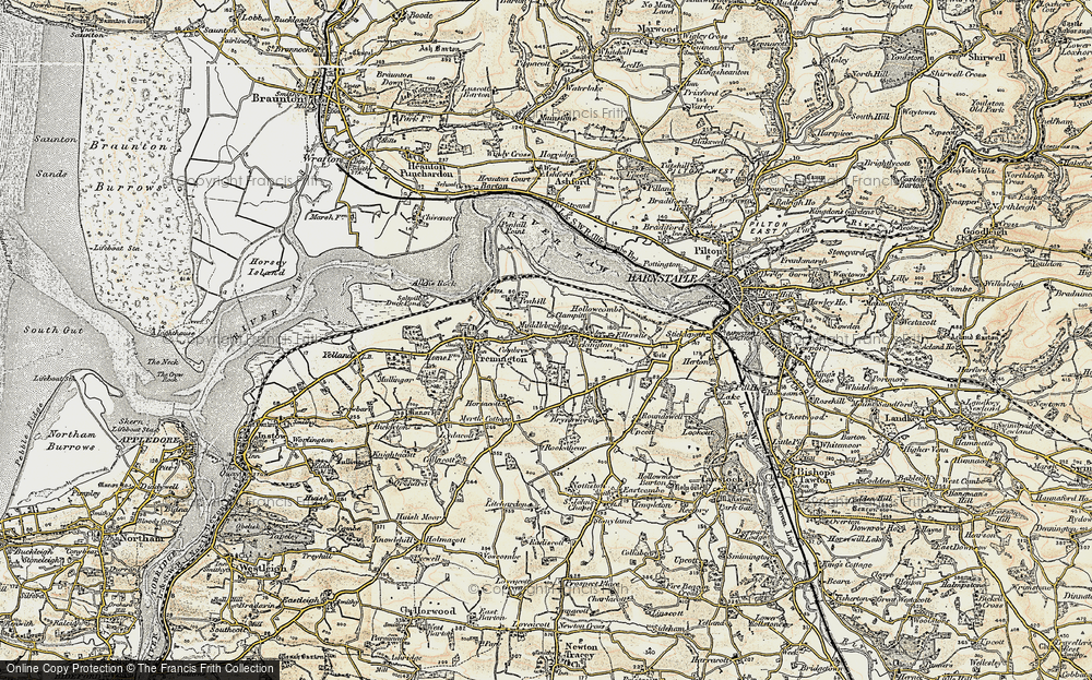 Old Map of Combrew, 1900 in 1900