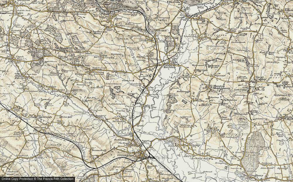 Old Map of Historic Map covering Brookend in 1902