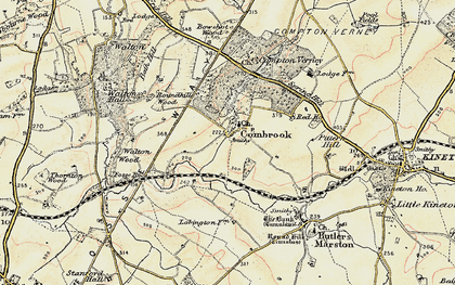 Old map of Compton Verney in 1899-1901