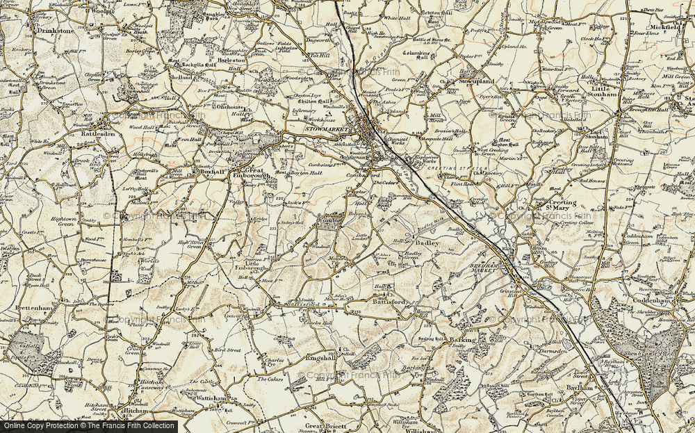 Old Map of Combs, 1899-1901 in 1899-1901