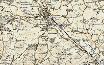 Old map of Combs Ford in 1899-1901