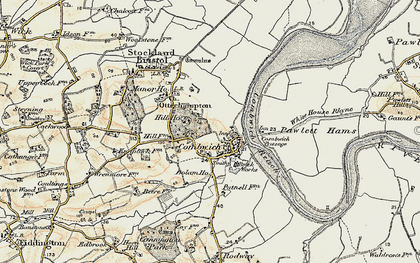 Old map of Combwich in 1898-1900