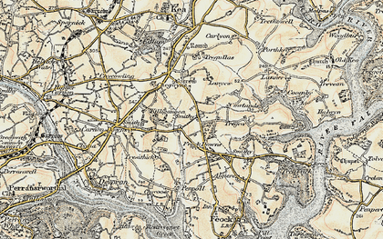 Old map of Come-to-Good in 1900